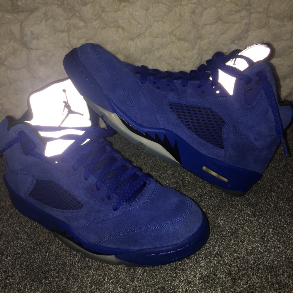 Royal Blue suede Jordan 5’s(lightly used)